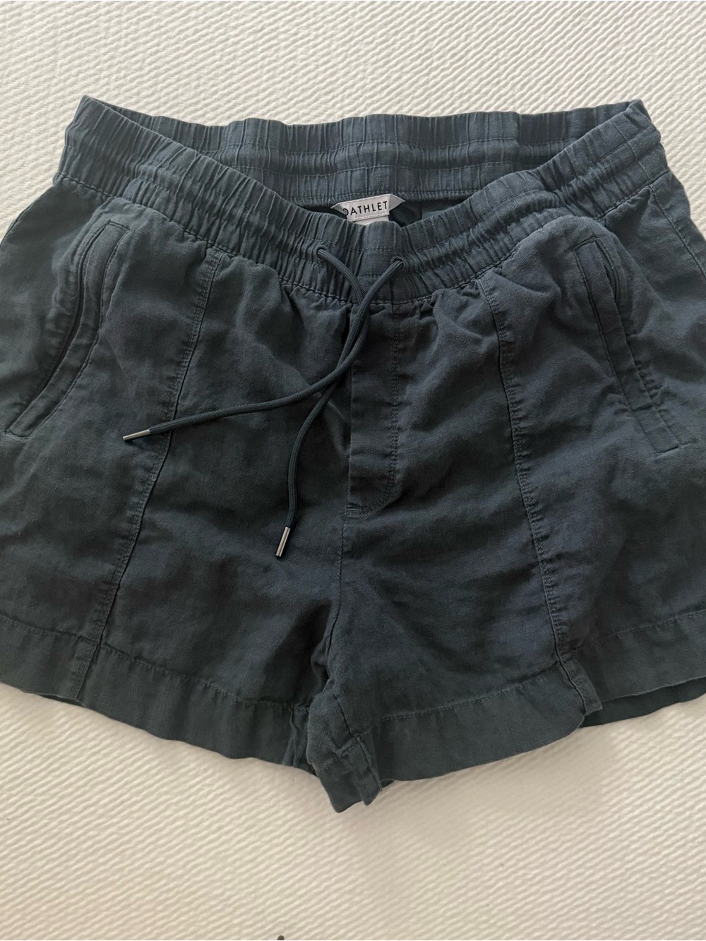 Athleta Retreat Linen Shorts Eden M